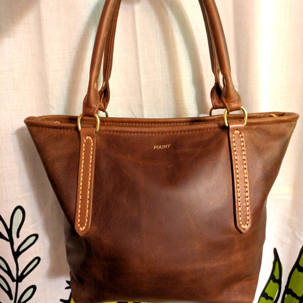 Brown Leather Tote Bag
